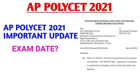 Ap Polycet Notification 2021| Polycet admissions 2021|Important update| Ap polycet exam date