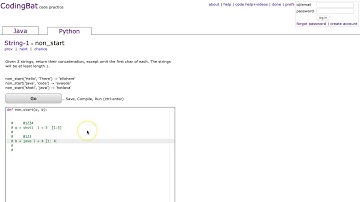 Codingbat - non_start (Python)