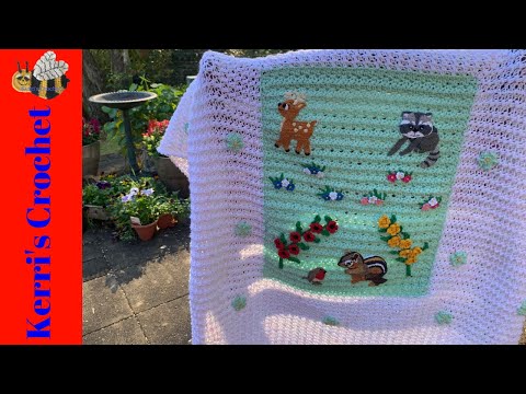 Crochet Baby Blanket with Centre Panel Tutorial