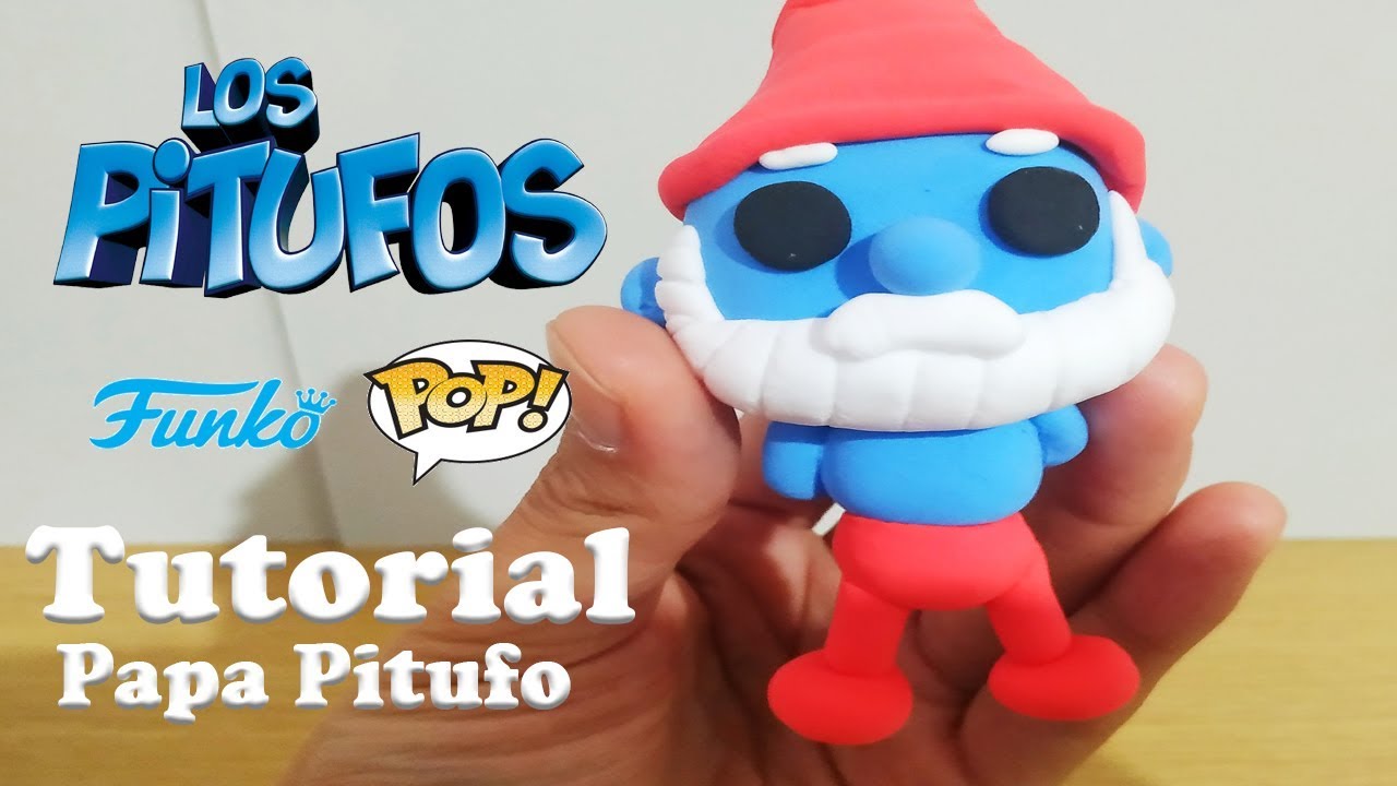Cómo hacer tu propio FUNKO POP.  PAPA PITUFO Funko de foamy moldeable - TUTORIAL