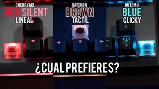 Switches Red SILENT vs Brown vs Blue | Test de sonido Keyboards ASMR