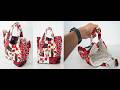 ❤︎ Patchwork Tote Bag Sewing Pattern — sew a bold floral market tote (beginner-friendly) ❤︎