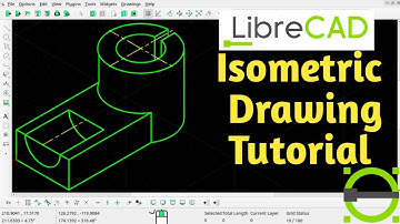 LibreCAD : How to Draw an Isometric Object (2021)
