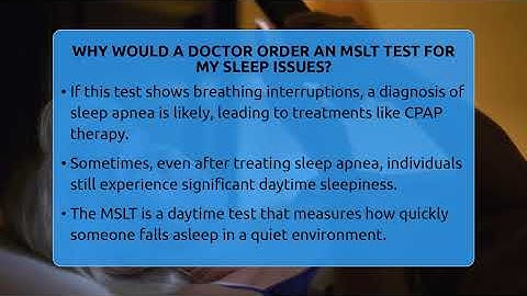 Why Would A Doctor Order An MSLT Test For My Sleep Issues? - Sleep Apnea Support Network