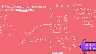 Algebra I 2.3 Solving Inequalities Net Worth