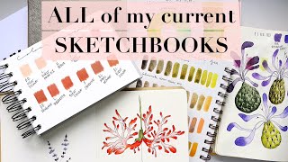 ALL of my Watercolour and Mixed Media Sketchbooks!! | Flip Through + Review