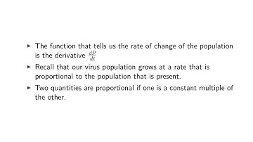Screencast 7.1.2: An Exponential Growth Differential Equation