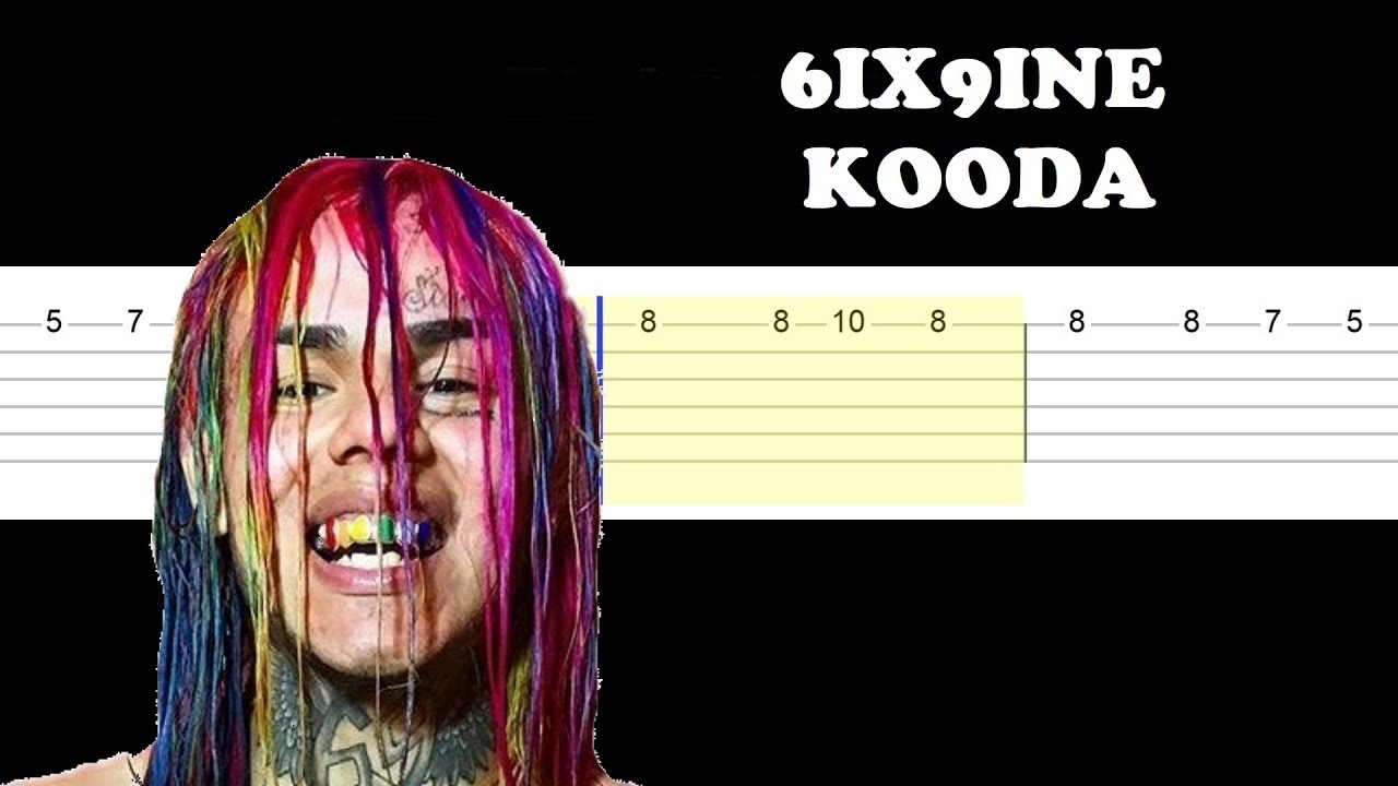 6ix9ine - Kooda (Easy Guitar Tabs Tutorial) - YouTube