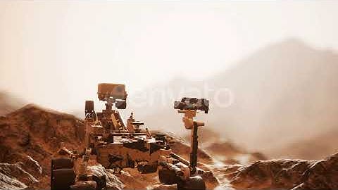 Curiosity Mars Rover Exploring the Surface of Red Planet | Motion Graphics - Envato elements