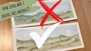 I was doing this all WRONG! Have you made this beginner watercolor mistake?