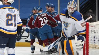 Avalanche bury Blues with 6 power play goals in 8-0 rout