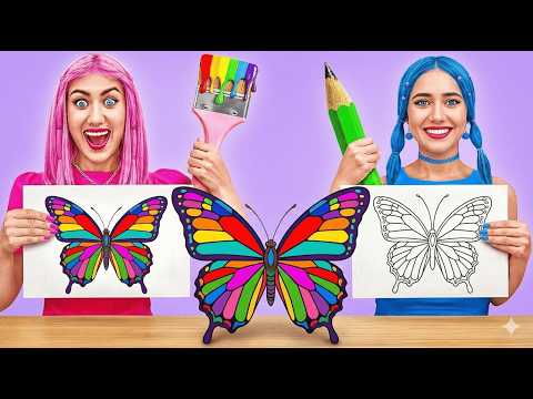 Un reto de dibujo de un solo color 🎨 Prueba creativa de 123 GO! SHORTS
