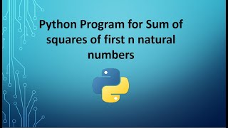 Python Program for Sum of squares of first n natural numbers