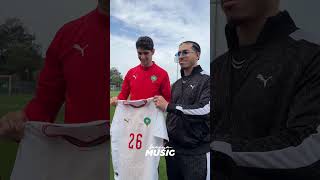 Dizzy Dros during the launch of the new Morocco national team jersey