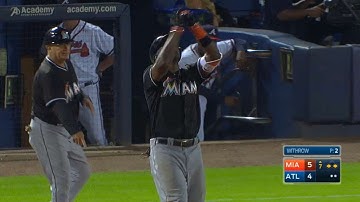 MIA@ATL: Ozuna records four hits, drives in three