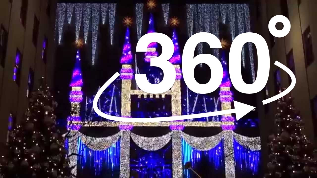 360 Video Christmas Lights Show Rockefeller New York USA 2016