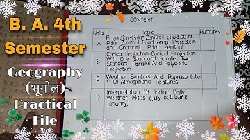 B.A. SEMESTER 4 GEOGRAPHY PRACTICAL FILE 📒 | BBMKU