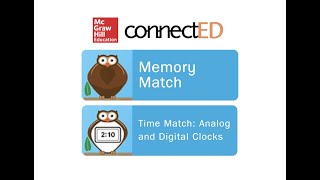 ConnectED: Memory Match - Time Match: Analog and Digital Clocks