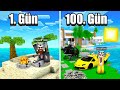 100 GÜN BOYUNCA ADADA MİLYONER OLMAK 😱 - Minecraft