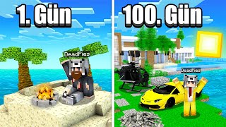 100 Gün Boyunca Adada Mi̇lyoner Olmak - Minecraft