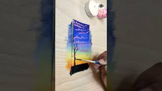Sunset | Bob Ross | #fun #Acrylic #Painting #Shorts #KiarAArt