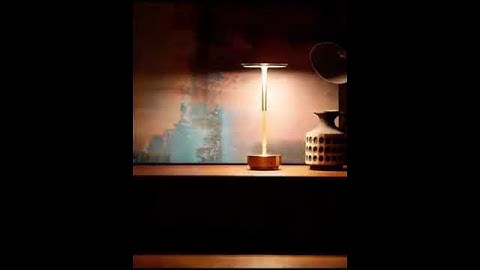 Metallic Cordless Table Lamp - Dimmable & Rechargeable Waterproof Desk Light