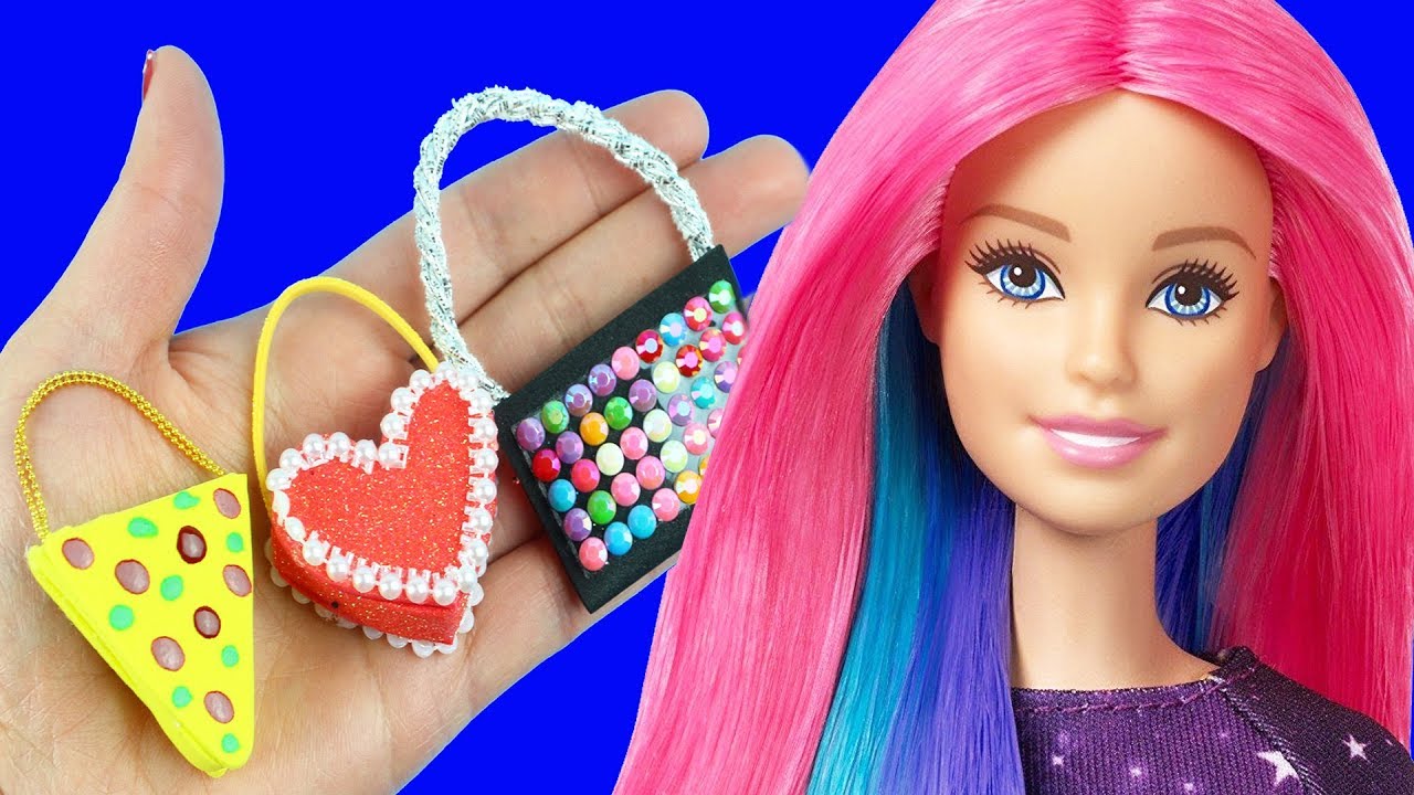 20 NEW DIY Barbie Handmade Handbags and Purses YouTube