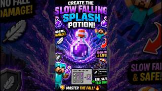 How to Make a Splash Potion of Slow Falling in Minecraft! 🪶🔥 #minecrafttutorial #minecrafttips