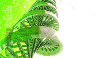 Abstract Loopable Background with rotating abstract DNA