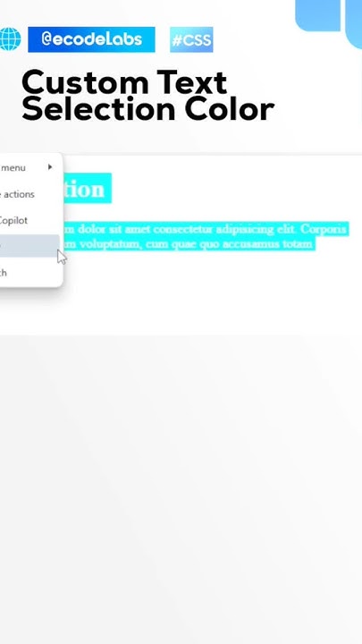 Custom text selection color in CSS . #css #html #frontend #web # ...