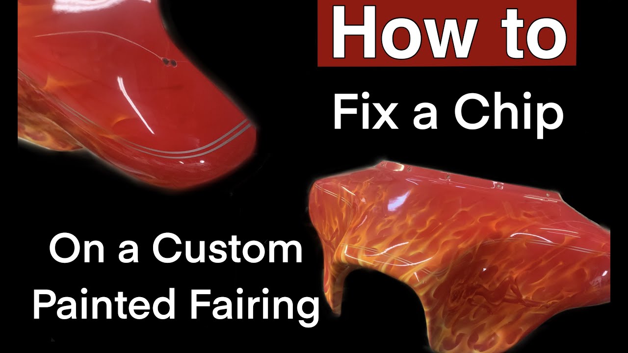 how to fix, repair a paint chip on a custom airbrush job YouTube