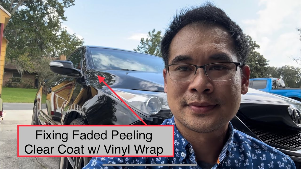Acura ZDX faded clear coat, Covering faded clear coat trim molding w ...