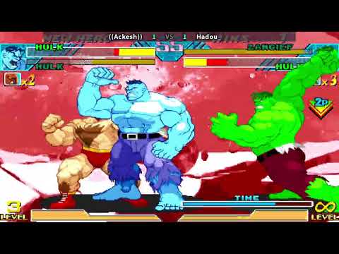 ACKESH VS HADOU!! PELEA DE 1 HORA!! LOS DOS MEJORES EN LA SALA DE MARVEL VS CAPCOM RIGHT NOW!!