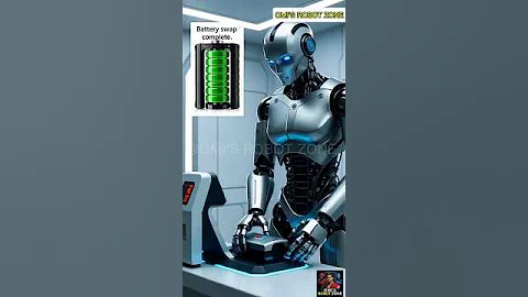 Autonomous Robot Swaps Its Own Battery 🔋🤖 | Viral Humanoid Robot Short 2025 | Omi's Robot Zone
