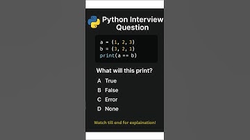 Day 23 | Python Interview Questions | Set Equality Trick Explained 🔥#python #coding #pythontutorial