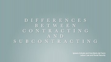 Contracting and Subcontracting