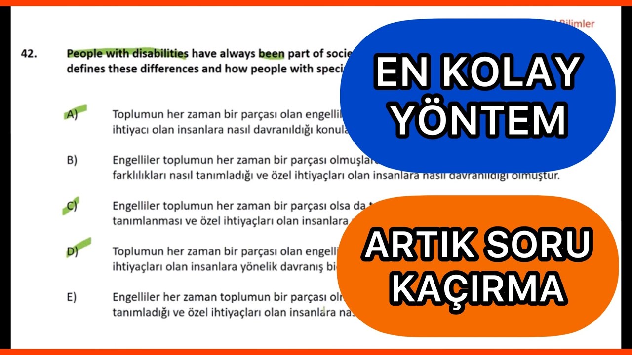 YÖKDİL ÇEVİRİ SORULARI NASIL ÇÖZÜLMELİ? EN KOLAY YÖNTEM. | SEN DE BU YÖNTEMLE SORU KAÇIRMA.
