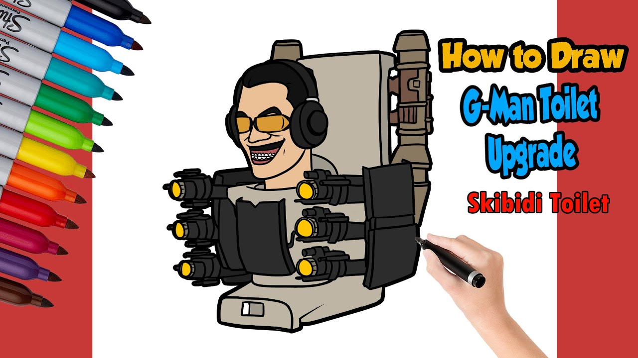 How to Draw G-Man Upgrade Armor From Skibidi Toilet Ep 57 : Step-by-Step  Tutorial 