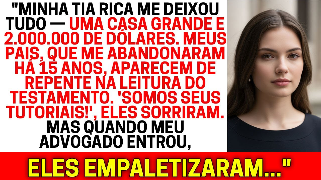 Minha tia rica me deixou tudo. Meus pais, que me abandonaram há 15 anos, apareceram de repente...
