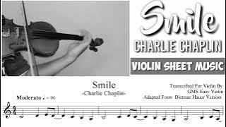 Free Sheet || Smile - Charlie Chaplin || Violin Sheet Music