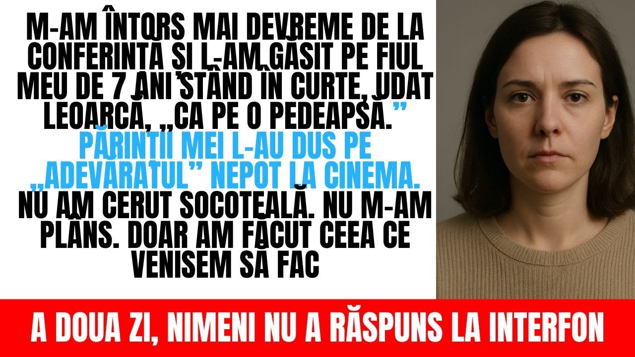 Fiul meu de 7 ani a fost lăsat în curte, în ploaie, în timp ce îl duceau pe „favorit”…