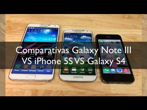 Galaxy Note III vs iPhone 5S vs Galaxy S4 - Comparativas