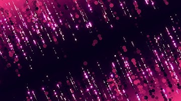 Shiny magenta particles glitter move diagonally. Beautiful, decorative, abstract screensaver.