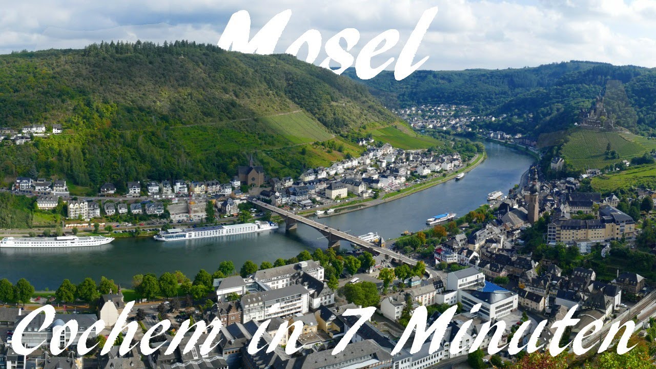 Mosel: Cochem mit Stadt, Schiff, Reichsburg und Pinnerberg in sieben Minuten - 203