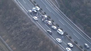 １５台絡む事故、６人けが 兵庫・加西の中国道