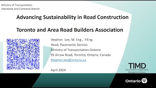 Using Recycle Crushed Aggregates Technical Seminar: MTO Presentation