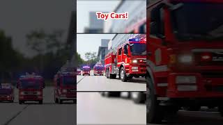 Counting 1 to 7 with Toy Fire Trucks! 🚒💧 #toycars #toytrucks #kidssong