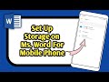 How to Set Up Storage on Ms. Word For Mobile Phone