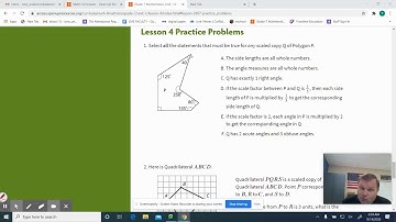 Unit 1 Lesson 4 Practice Problems 1 and 2