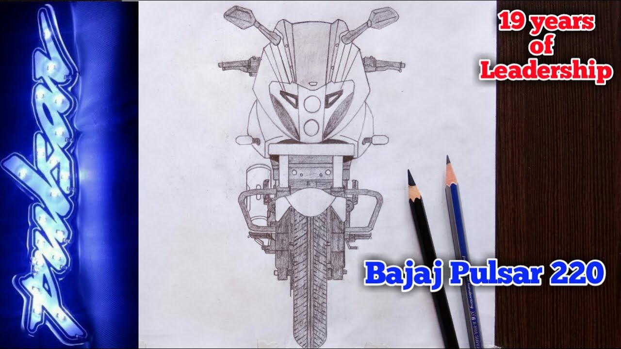 Pulsar 2 Drawing How To Draw Bike Sports Bike Bajaj Pulsar 2 Auto Expo Youtube